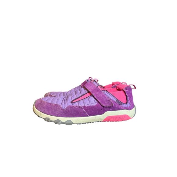 Merrell Free Roam Hut Mocs Shoe Kids Girls Size 7 M Pink Purple - Picture 1 of 7